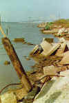 remnants of the Tabbs Bay Causeway to Hog Island.  Pic by Bert Marshall